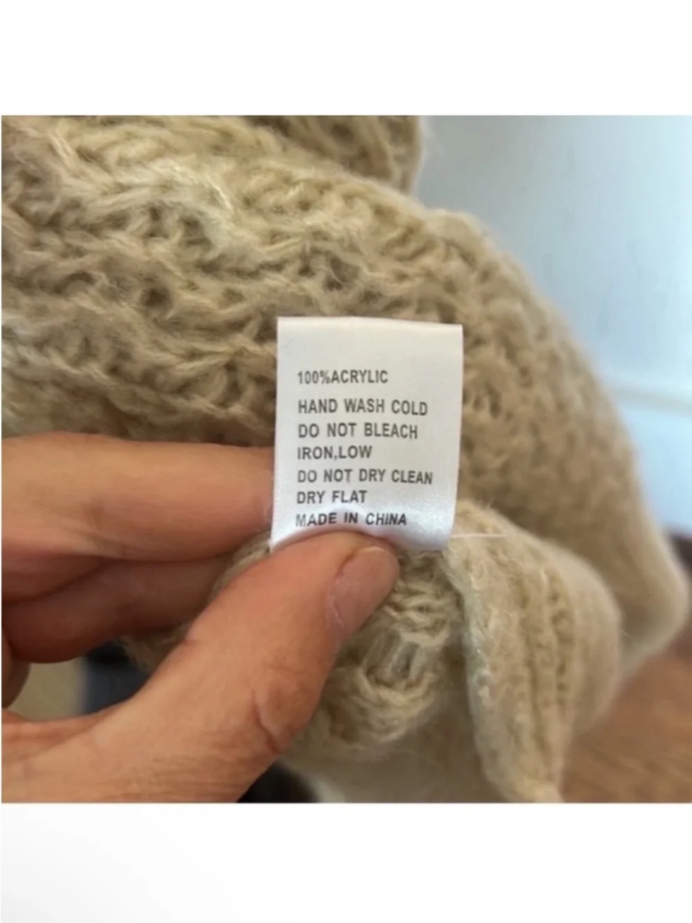 POL Oversized Chunky Knit Long Sweater Cardigan Jacket Sz S Duster Ivory